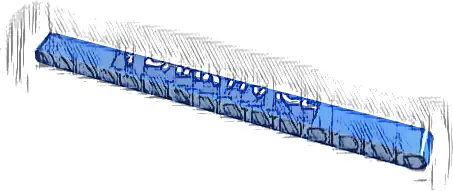 Technic, Liftarm Thick 1 x 15 with White 'DARKTRACE' Bottom Half Pattern (Sticker) - Set 42141