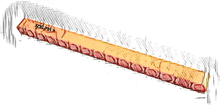 Technic, Liftarm Thick 1 x 15 with Black 'splunk>' Pattern Model Left Side (Sticker) - Set 42141