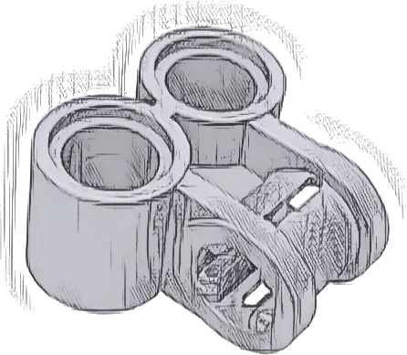 Technic, Axle and Pin Connector Perpendicular Double