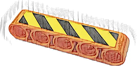 Technic, Liftarm Thick 1 x 5 with Black and Yellow Danger Stripes Pattern Model Right Side (Sticker) - Set 42128