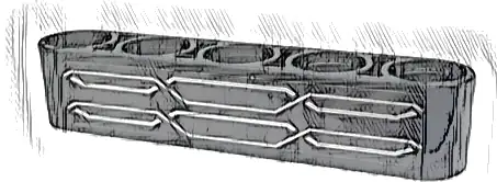 Technic, Liftarm Thick 1 x 5 with Silver Grille Lines Pattern (Sticker) - Set 42153