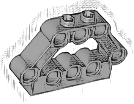 Technic, Pin Connector Block 1 x 5 x 3