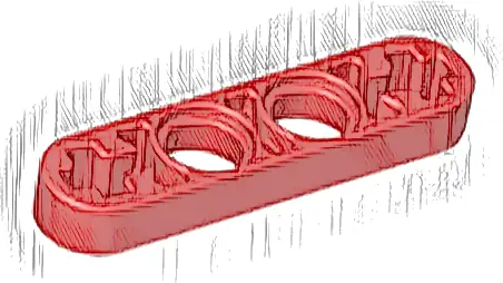 Technic, Liftarm Thin 1 x 4 - Axle Holes
