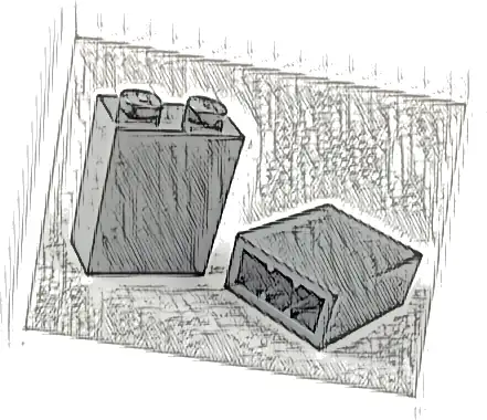 Brick 1 x 2 x 2 with Inside Stud Holder