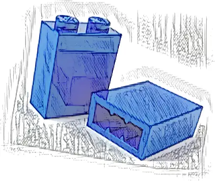 Brick 1 x 2 x 2 with Inside Stud Holder