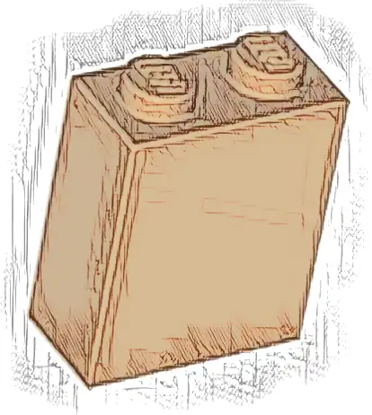 Brick 1 x 2 x 2 with Inside Stud Holder