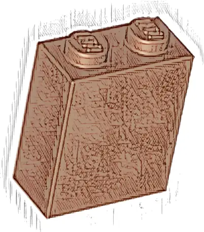 Brick 1 x 2 x 2 with Inside Stud Holder
