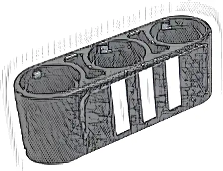 Technic, Liftarm Thick 1 x 3 with 3 White Stripes on Black Background Pattern (Sticker) - Set 42096