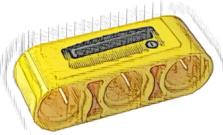 Technic, Liftarm Thick 1 x 3 with Keyhole and Door Handle Pattern Model Left Side (Sticker) - Set 42122