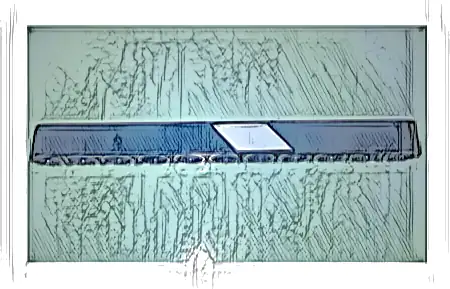 Technic, Liftarm Thick 1 x 11 with White Stripe Pattern Model Left Side (Sticker) - Set 41999