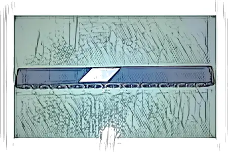 Technic, Liftarm Thick 1 x 11 with White Stripe Pattern Model Right Side (Sticker) - Set 41999