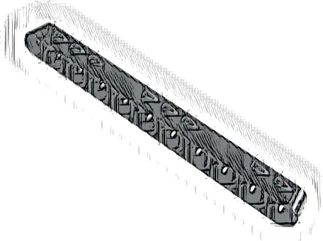 Technic, Liftarm Thick 1 x 11 with Dark Bluish Gray Tread Plate with 8 Holes Pattern Model Left Side (Sticker) - Set 42126