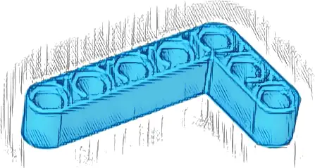 Technic, Liftarm, Modified Bent Thick L-Shape 3 x 5