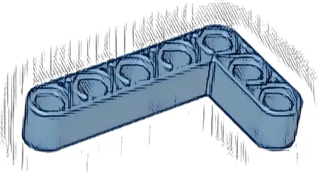 Technic, Liftarm, Modified Bent Thick L-Shape 3 x 5