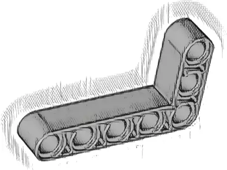 Technic, Liftarm, Modified Bent Thick L-Shape 3 x 5