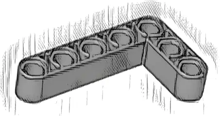 Technic, Liftarm, Modified Bent Thick L-Shape 3 x 5