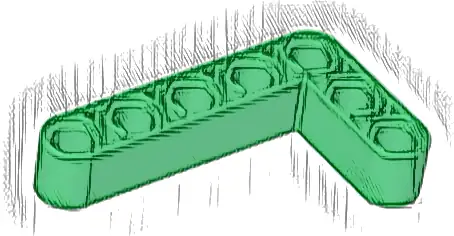 Technic, Liftarm, Modified Bent Thick L-Shape 3 x 5