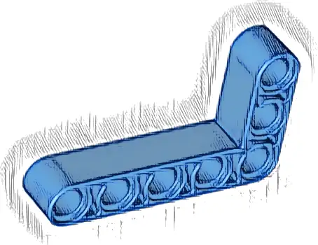 Technic, Liftarm, Modified Bent Thick L-Shape 3 x 5