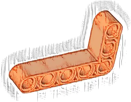Technic, Liftarm, Modified Bent Thick L-Shape 3 x 5