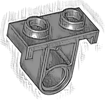 Technic, Pin Connector Plate with One Hole (Single on Bottom)