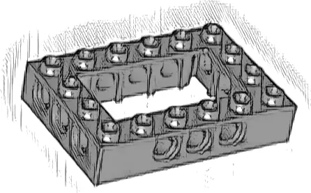 Technic, Brick 4 x 6 Open Center