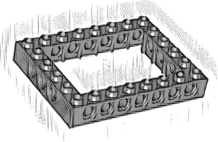 Technic, Brick 6 x 8 Open Center