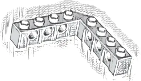 Technic, Brick 5 x 5 Right Angle (1 x 4 - 1 x 4)