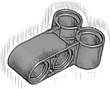 Technic, Pin Connector Perpendicular Double 3L