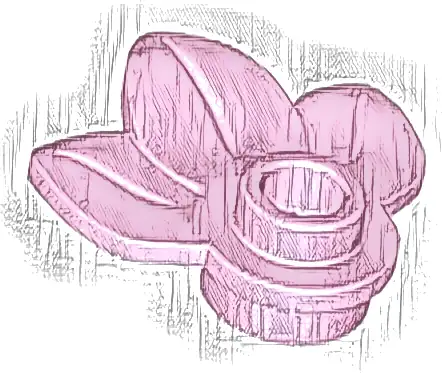 Plant Plate, Round 1 x 1 with 3 Layered Leaves