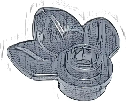 Plant Plate, Round 1 x 1 with 3 Layered Leaves