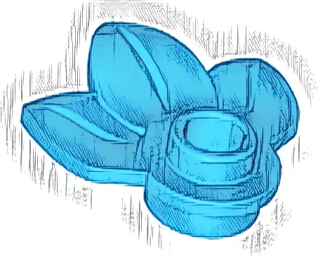 Plant Plate, Round 1 x 1 with 3 Layered Leaves