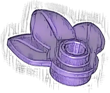 Plant Plate, Round 1 x 1 with 3 Layered Leaves