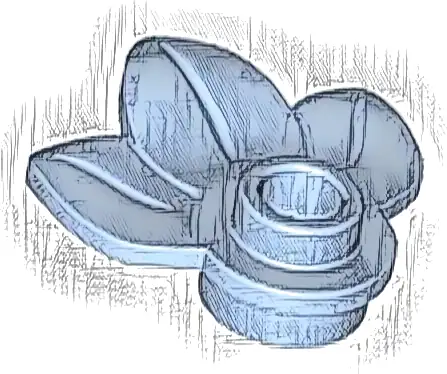 Plant Plate, Round 1 x 1 with 3 Layered Leaves