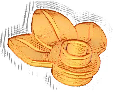 Plant Plate, Round 1 x 1 with 3 Layered Leaves