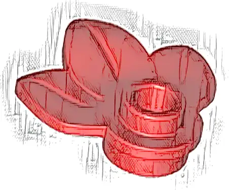 Plant Plate, Round 1 x 1 with 3 Layered Leaves