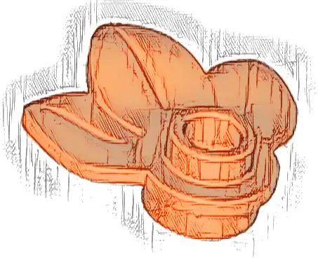 Plant Plate, Round 1 x 1 with 3 Layered Leaves