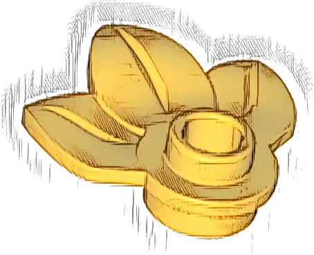 Plant Plate, Round 1 x 1 with 3 Layered Leaves