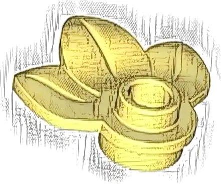 Plant Plate, Round 1 x 1 with 3 Layered Leaves