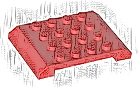 Wedge 4 x 6 x 2/3 Double