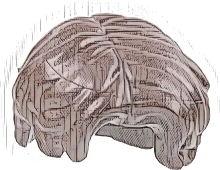 Minifigure, Hair Short Wavy, Parted on Right