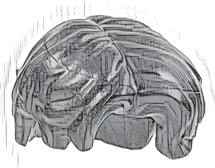 Minifigure, Hair Short Wavy, Parted on Right