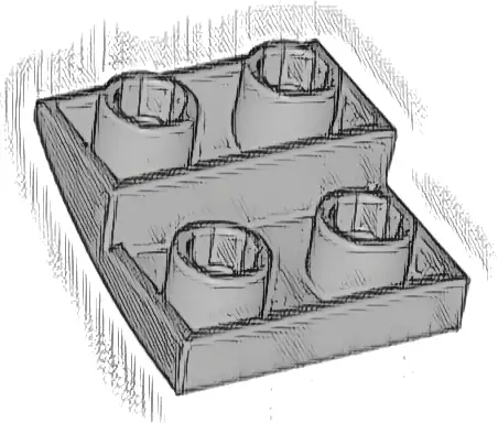 Slope, Curved 2 x 2 x 2/3 Inverted