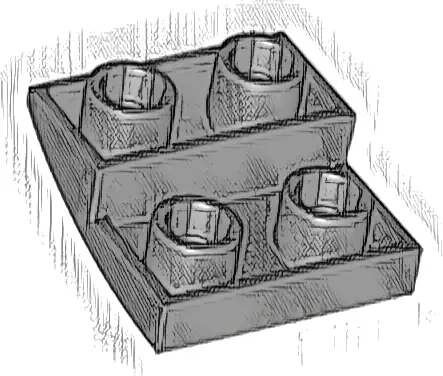 Slope, Curved 2 x 2 x 2/3 Inverted