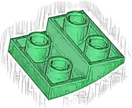 Slope, Curved 2 x 2 x 2/3 Inverted