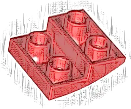 Slope, Curved 2 x 2 x 2/3 Inverted