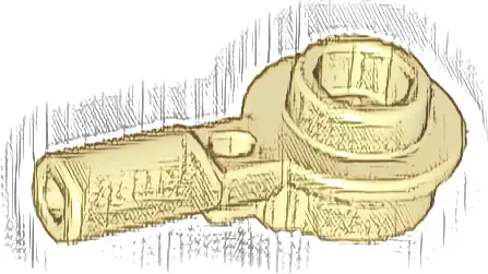 Bar   1L with 1 x 1 Round Plate with Hollow Stud