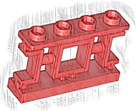 Fence 1 x 4 x 2 Ornamental Asian Lattice with Square and 4 Studs