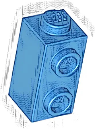 Brick, Modified 1 x 1 x 1 2/3 with Studs on Side