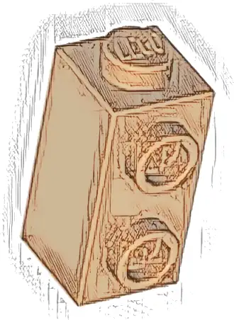 Brick, Modified 1 x 1 x 1 2/3 with Studs on Side