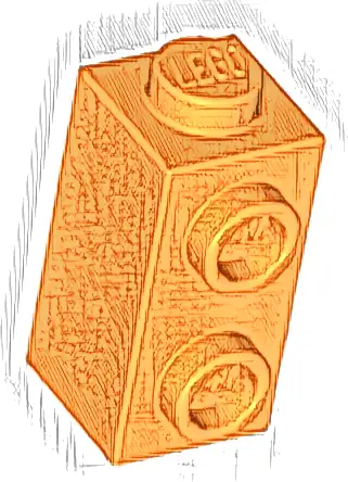 Brick, Modified 1 x 1 x 1 2/3 with Studs on Side